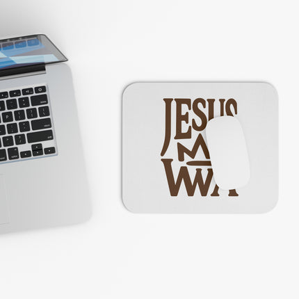 Jezi Se Wa Mouse Pad Bold Haitian Faith Desk Accessory Jesus Is King Spiritual & Cultural Pride Design