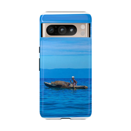 Haitian Fisherman Phone Case – Coastal Art Design – Durable, Stylish Caribbean Inspired Case - CreoleSizzle