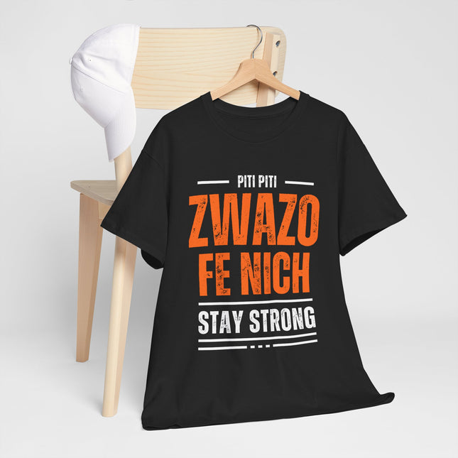 Piti Piti Zwazo Fe Nich T-Shirt – Haitian Proverb Tee, Stay Strong Motivational Shirt, Unisex Cotton Comfort Fit - CreoleSizzle