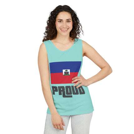 Haitian Proud Tank Top GTA-Inspired Flag Remix Unisex Streetwear Cultural Pride & Gaming Nostalgia