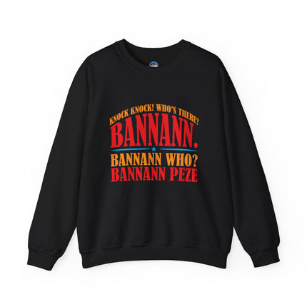 Bannann Peze Crewneck Sweatshirt  A Playful Nod to Haitian Humor and Flavor - CreoleSizzle