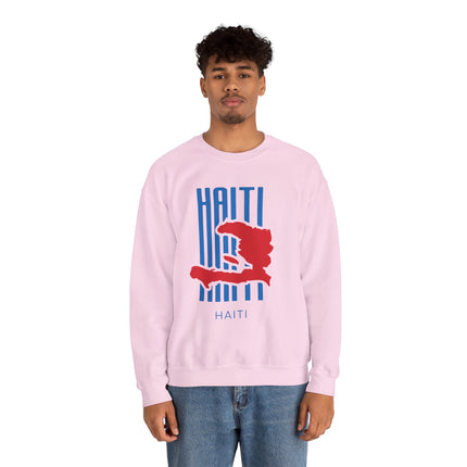 Bold Identity Haiti Pride Crewneck Sweatshirt Diaspora Heritage Series Unisex Premium Streetwear