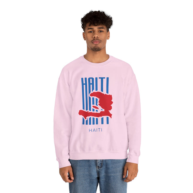 Bold Identity Haiti Pride Crewneck Sweatshirt Diaspora Heritage Series Unisex Premium Streetwear