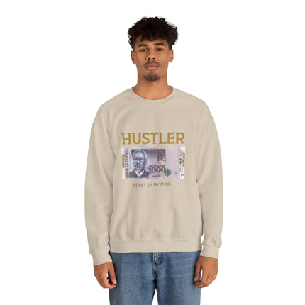 Haitian Hustler Crewneck Sweatshirt Unisex Entrepreneur Streetwear Bold Banknote Graphic Pullover