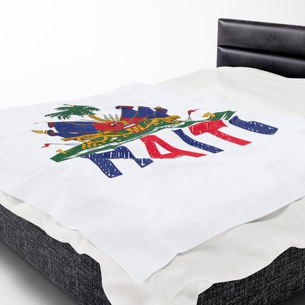 Haitian Flag Ayiti Heritage Plush Blanket Limited Cultural Pride Edition - CreoleSizzle