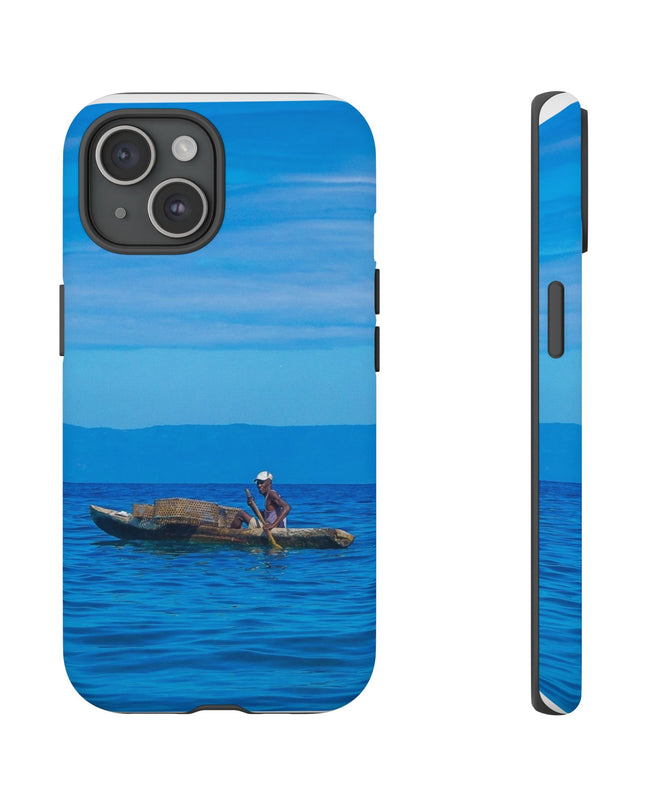 Haitian Fisherman Phone Case – Coastal Art Design – Durable, Stylish Caribbean Inspired Case - CreoleSizzle