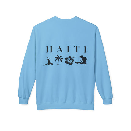 Haiti Horizon Coastal Heritage Crewneck Sweatshirt Island Nature Series Unisex Premium Fleece