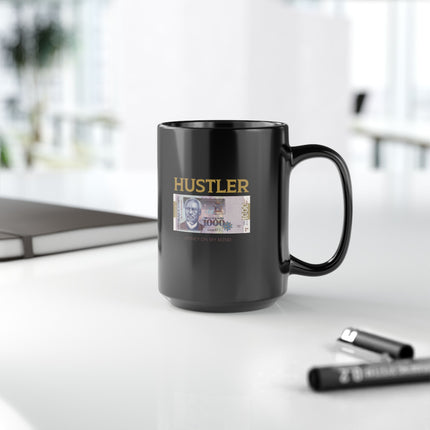 Hustler 1000 Goud and The Heritage Grind Limited Edition 15oz Premium Coffee Mug