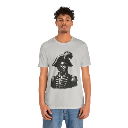 Historical Haitian Hero Tee Vintage Black & White Portrait Unisex Cultural Heritage T-Shirt