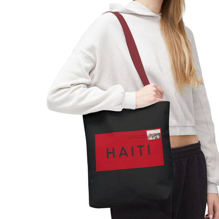 Haiti Postage Limited Edition Heritage Tote Bags Retro Seal Design - CreoleSizzle