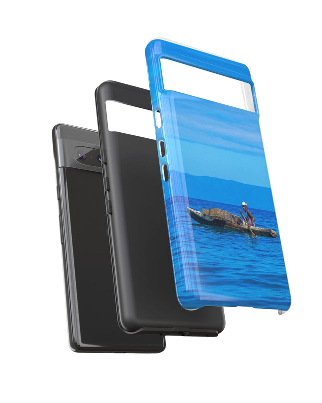 Haitian Fisherman Phone Case – Coastal Art Design – Durable, Stylish Caribbean Inspired Case - CreoleSizzle