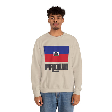 Proud Haitian Heritage Flag Sweatshirt Cultural Pride Series Unisex Premium Crewneck Proud Haitian Sweatshirt