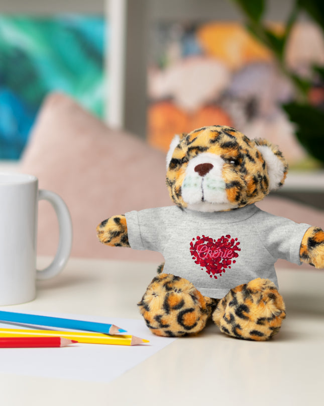 Chérie Romantic Teddy Bear Valentine’s Day Plush Gift with Haitian Flair - CreoleSizzle