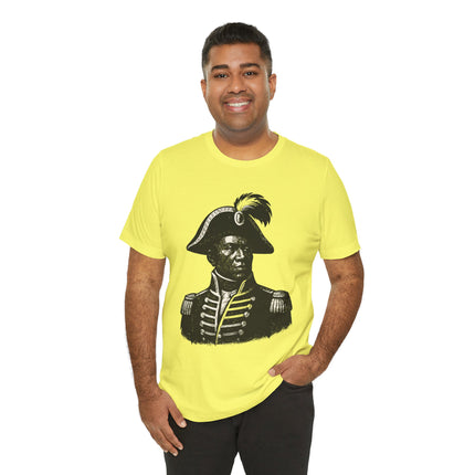 Historical Haitian Hero Tee Vintage Black & White Portrait Unisex Cultural Heritage T-Shirt