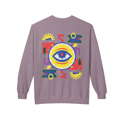 The Watchful Eye Spiritual Legacy Sweatshirt Afro-Haitian Heritage Series Unisex Midweight Fleece Crewneck