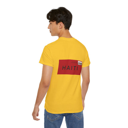 Stamped in Heritage Haitian Pride Graphic Tee Diaspora Connection Series Unisex Ultra Cotton T-Shirt Haitian Street Vibes Graphic on Back