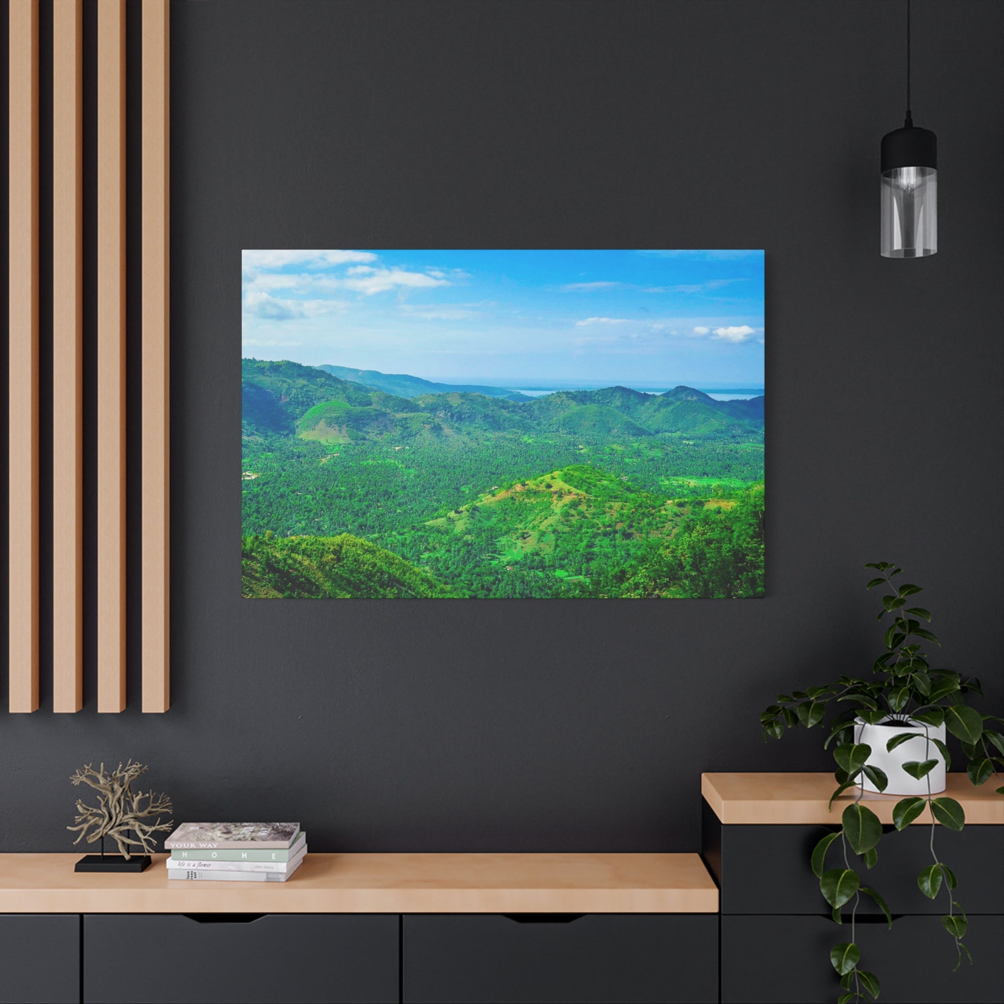 Canvas Art Print, Haiti Mountains Travel Destination, Gift for Travelers, Caribbean Wall Decor, Stretched Matte Canvas Art