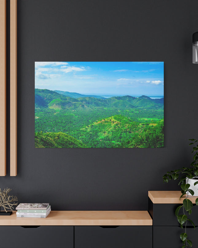 Canvas Art Print, Haiti Mountains Travel Destination, Gift for Travelers, Caribbean Wall Decor, Stretched Matte Canvas Art - CreoleSizzle