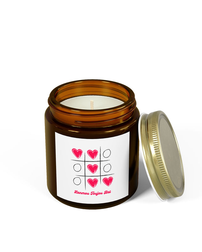 Love Candle Lanmou Toujou Bat Haitian-Inspired Romantic Gift Scented Candles, Coconut Apricot Wax (4oz, 9oz) - CreoleSizzle