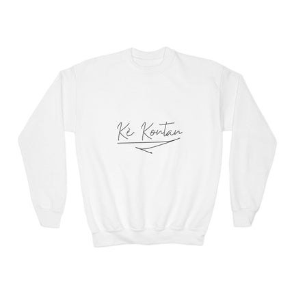 Ki Kontan Youth Crewneck Sweatshirt Cozy Haitian Pride Pullover Kids Casual Wear Unisex Comfortable Crewneck