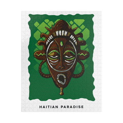 Haitian Paradise Ancestral Mask Heritage Puzzle Limited Afro-Haitian Art Series - CreoleSizzle