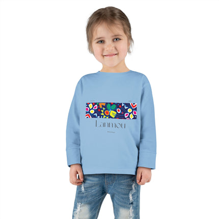 Lanmou Floral Toddler Tee Haitian Inspired Love Design Kids Long Sleeve Shirt Spring & Everyday Wear