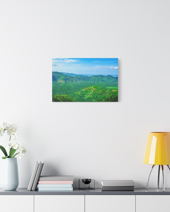 Canvas Art Print, Haiti Mountains Travel Destination, Gift for Travelers, Caribbean Wall Decor, Stretched Matte Canvas Art - CreoleSizzle