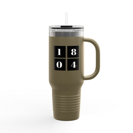 1804 Travel Mug – Haitian Independence Insulated Tumbler – Durable 1804 Haiti Pride Cup with Handle and Straw Insulated Travel Mug, 40oz - CreoleSizzle