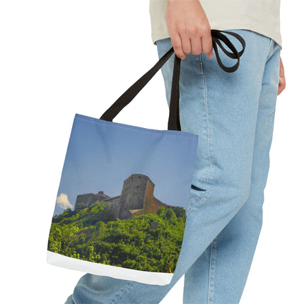 Haitian Citadelle Laferrière Tote Bag – Historical Haiti Travel Bag – Durable All-Over Print Shopping Bag - CreoleSizzle