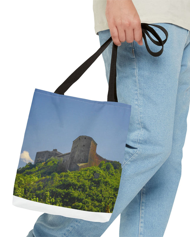 Haitian Citadelle Laferrière Tote Bag – Historical Haiti Travel Bag – Durable All-Over Print Shopping Bag - CreoleSizzle