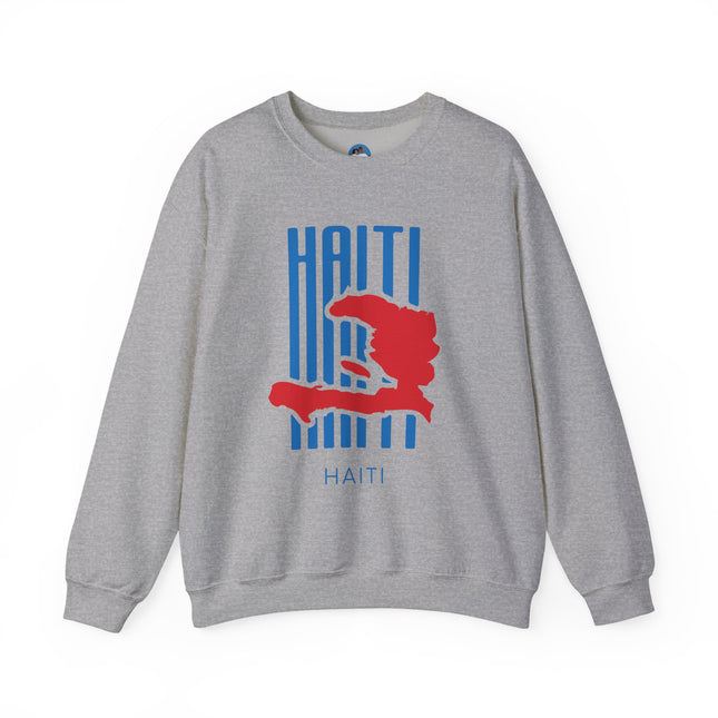 Bold Identity Haiti Pride Crewneck Sweatshirt Diaspora Heritage Series Unisex Premium Streetwear