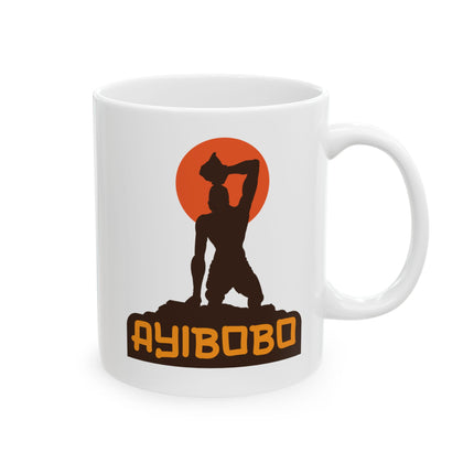 Ayibobo Maroon Warrior Call Premium Mug Haitian Ancestral Strength & Spiritual Heritage - CreoleSizzle