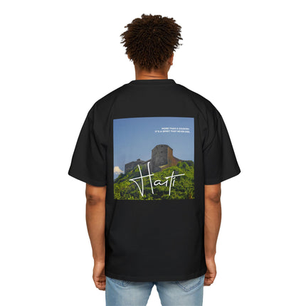 The Citadelle Spirit Tee Oversized Haitian Heritage Statement Shirt Men’s Premium Streetwear, Graphic Tee Haitian Street Vibes Graphic on Back