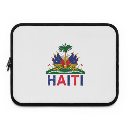 Haiti in Color Crayon Flag Heritage Laptop Sleeve Limited Culture Edition - CreoleSizzle