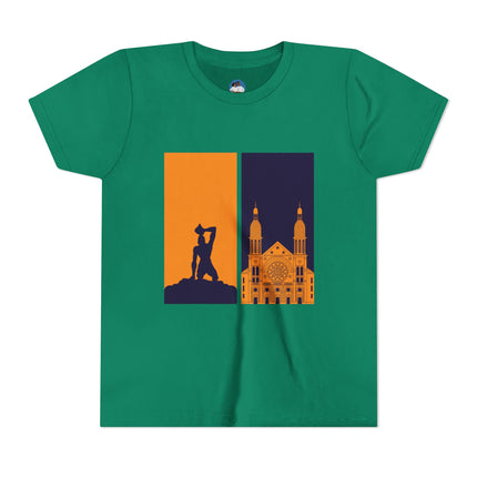 Heritage Reflections Youth T-Shirt Haitian Pride Tee Cultural Symbolism Graphic Shirt for Kids, Family Outings, School Events