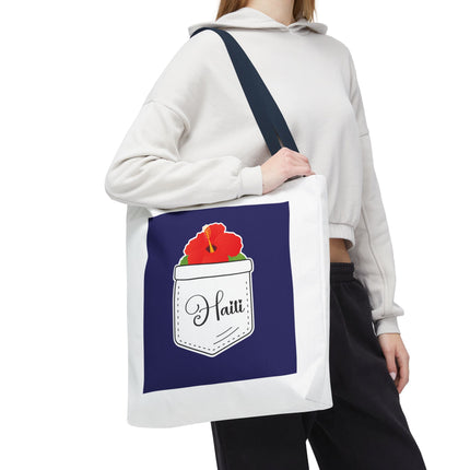 Hibiscus Haiti Limited Edition Heritage Tote Bag Tropical Elegance Design - CreoleSizzle