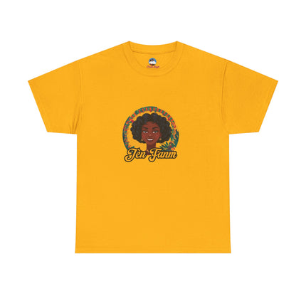 Jèn Fanm Haitian T-Shirt – Bold, Beautiful, and Unapologetically You Inspirational Unisex Heavy Cotton Tee with Haitian Design - CreoleSizzle