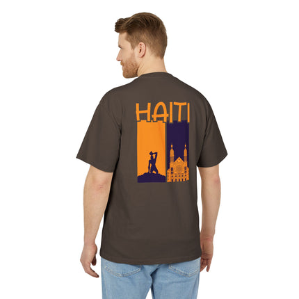 The Dual Soul of Haiti Negre Marron & Cathedral Graphic Tee Heritage Pride Collection Unisex Heavy Faded T-Shirt Haitian Street Vibes Graphic on Back