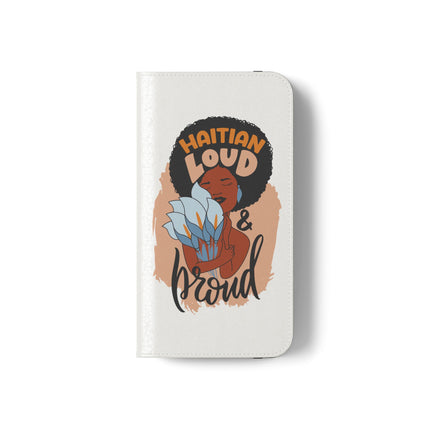 Haitian Loud and Proud Limited Heritage Edition Tee Flip Cases Stylish Phone Wallet Cultural Power Statement