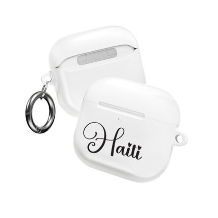Haiti Calligraphy Minimalist Luxury Script AirPods Case Elegant Heritage Edition