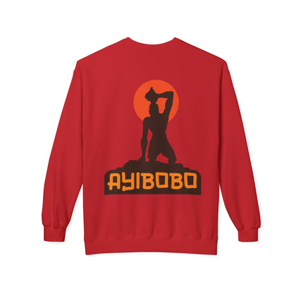Ayibobo Legacy Spiritual Haitian Heritage Crewneck Sweatshirt Afro-Spiritual Series Unisex Midweight Fleece