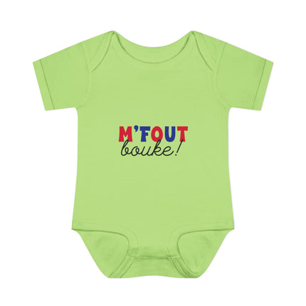 M'FOUT Bouke!™ Baby Bodysuit Creole Humor for Little Trendsetters Ultra-Soft Infant Onesie Perfect Baby Shower Gift