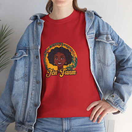 Jèn Fanm Haitian T-Shirt – Bold, Beautiful, and Unapologetically You Inspirational Unisex Heavy Cotton Tee with Haitian Design - CreoleSizzle