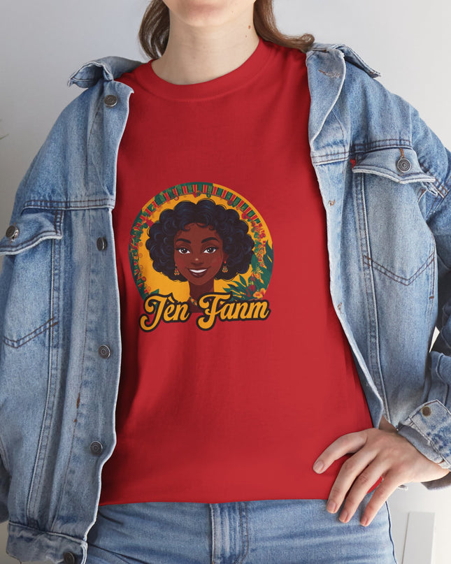 Jèn Fanm Haitian T-Shirt – Bold, Beautiful, and Unapologetically You Inspirational Unisex Heavy Cotton Tee with Haitian Design - CreoleSizzle