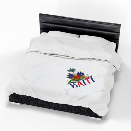 Haitian Flag Ayiti Heritage Plush Blanket Limited Cultural Pride Edition - CreoleSizzle