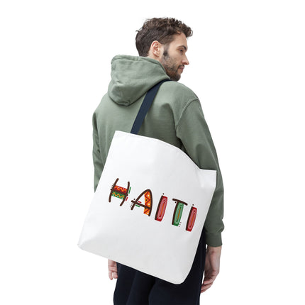 Haiti Art Limited Edition Heritage Tote Bag African Roots Design - CreoleSizzle