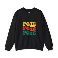 Relaxed Fit Poze Poze Poze Sweatshirt Embrace the Chill with Haitian Cultural Flair