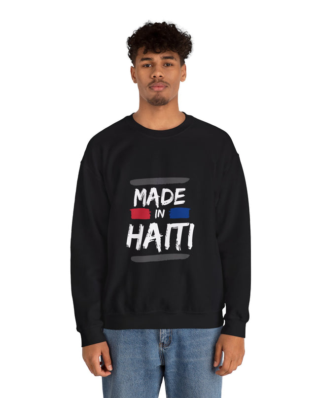Made in Haiti Unisex Crewneck Sweatshirt – Haitian Pride Sweater, Heritage Clothing, Comfortable Heavy Blend Pullover - CreoleSizzle