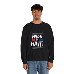 Made in Haiti Unisex Crewneck Sweatshirt – Haitian Pride Sweater, Heritage Clothing, Comfortable Heavy Blend Pullover