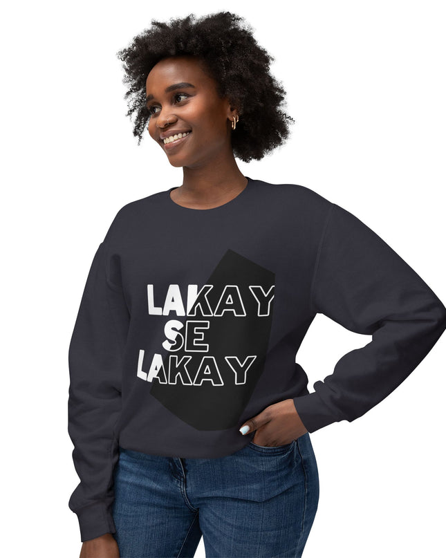 Lakay Se Lakay Crewneck Sweatshirt Haitian Heritage Statement Sweater Unisex Lightweight Crewneck Sweatshirt - CreoleSizzle